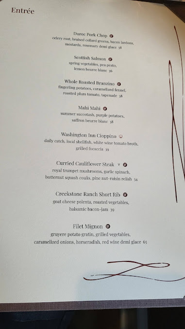 Menu Washington Inn & Wine Bar - 9
