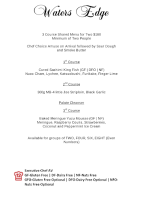 Menu Water's Edge Canberra - 5