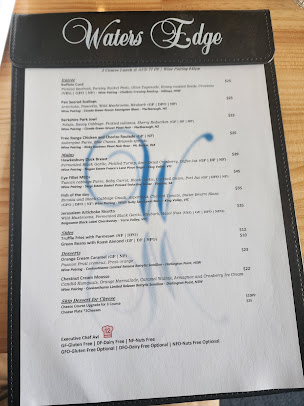 Menu Water's Edge Canberra - 8