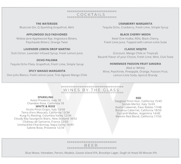 Menu Waterside Restaurant And Catering - 1