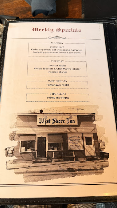 Menu West Shore Inn Steakhouse - 4