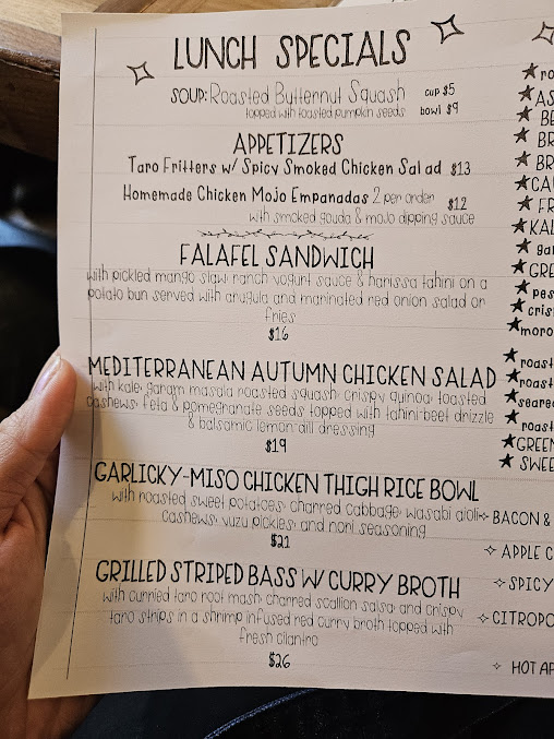 Menu Westville Wall Street - 0