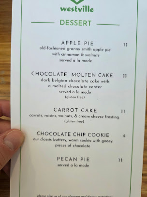 Menu Westville Wall Street - 2