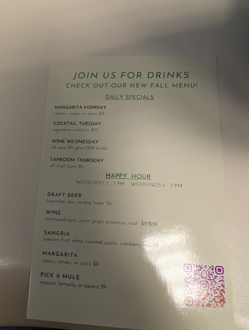 Menu Westville Wall Street - 6