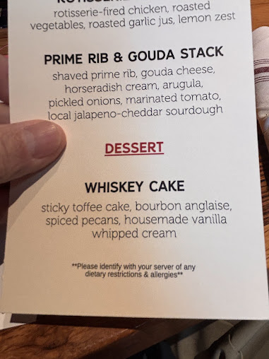 Menu Whiskey Cake Stafford - 7