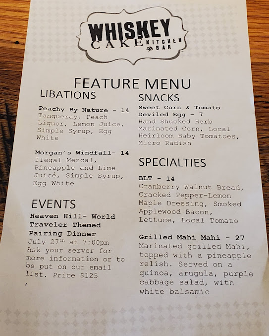 Menu Whiskey Cake Stafford - 8