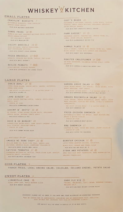 Menu Whiskey Kitchen - 0