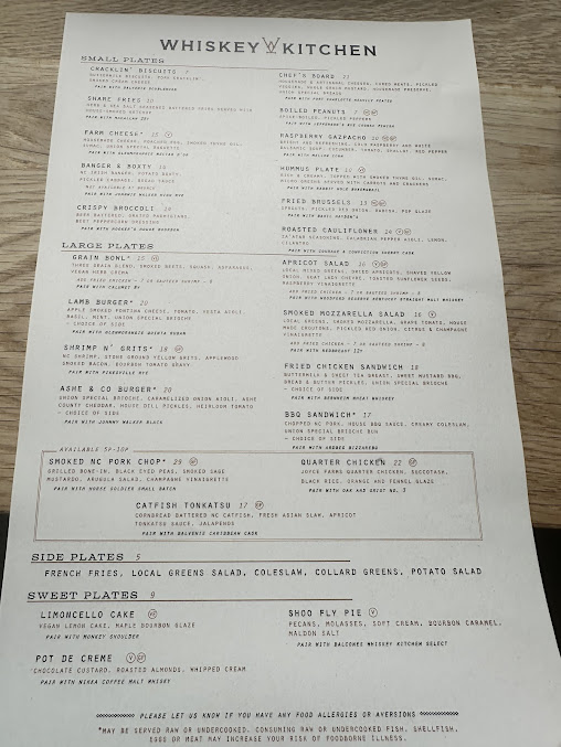 Menu Whiskey Kitchen - 2