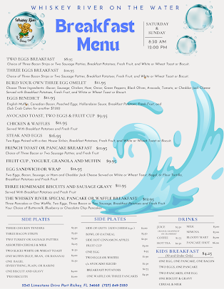 Menu Whiskey River On The Water - 6