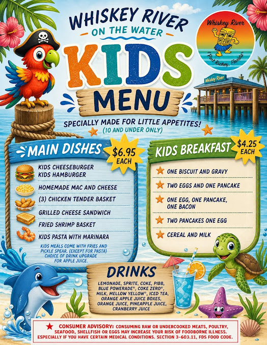 Menu Whiskey River On The Water - 7
