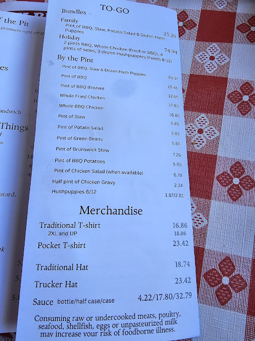 Menu Wilber's Barbecue - 1