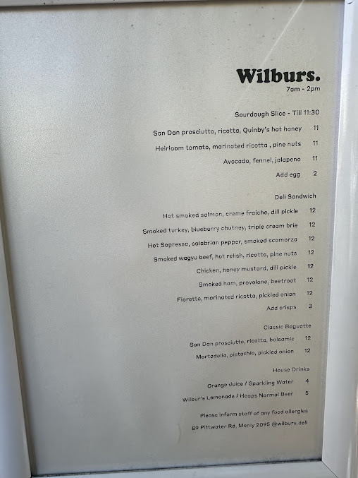 Menu Wilburs - 0