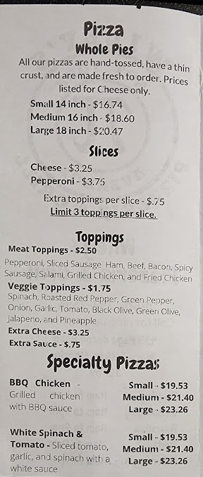 Menu Wileys New York Style Pizza - 6