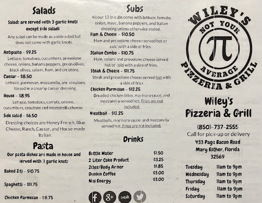 Menu Wileys New York Style Pizza - 7