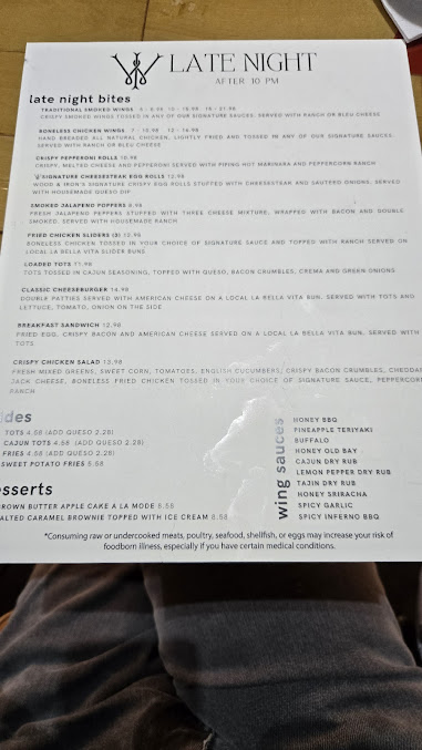 Menu Wood Iron Gameday Restaurant And Bar - 5