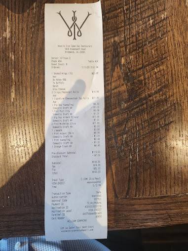 Menu Wood Iron Gameday Restaurant And Bar - 8