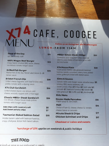 Menu X74 Cafe - 3