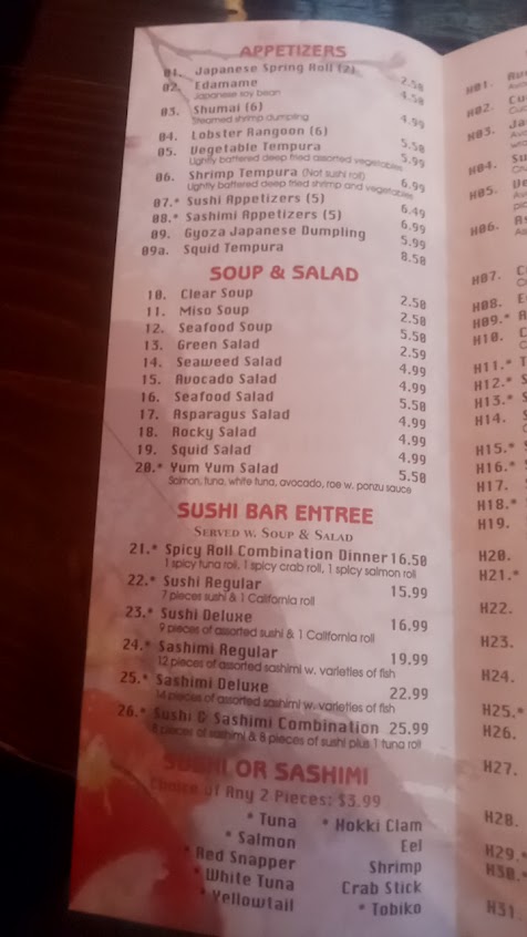 Menu Yamato Steak House Of Japan Pella - 2