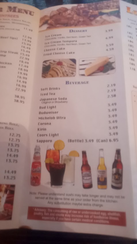 Menu Yamato Steak House Of Japan Pella - 4