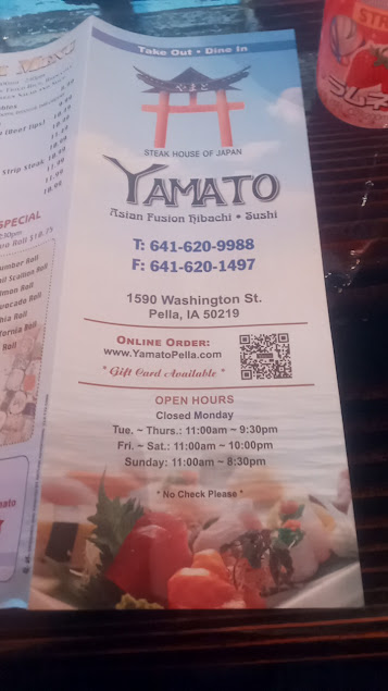 Menu Yamato Steak House Of Japan Pella - 6