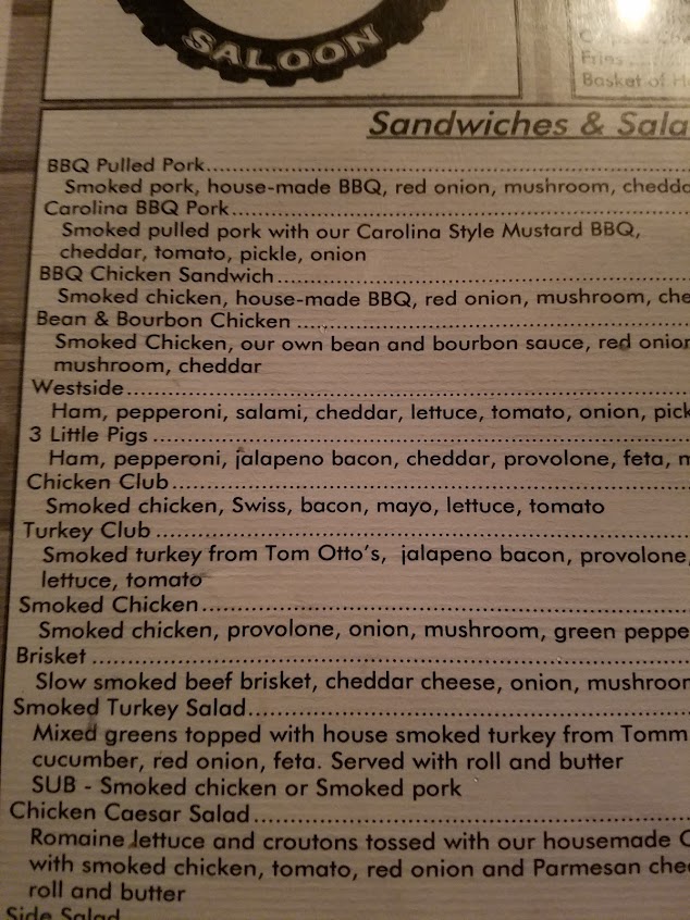 Menu Yankee Bills Wood Fired Saloon - 6