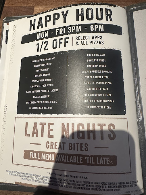 Menu Yard House - 0