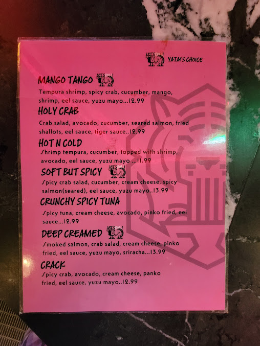 Menu Yatai Sushi & Taco Bar - 1