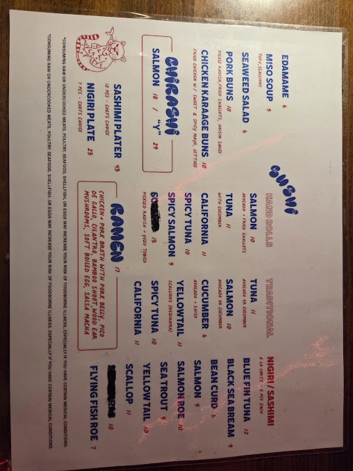 Menu Yatai Sushi & Taco Bar - 5