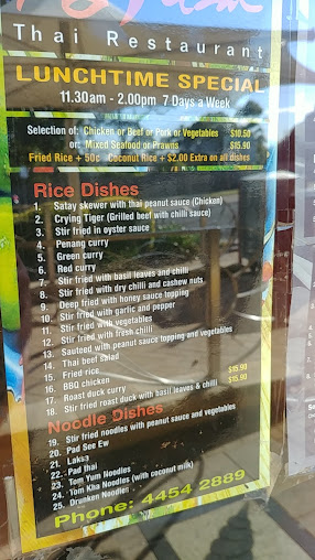 Menu Yes I Am Thai Restaurant - 4