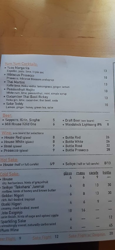 Menu Yum Yum Noodle Bar Woodstock - 2