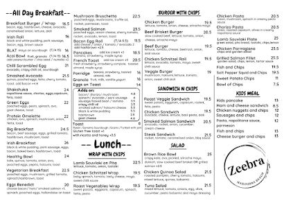 Menu Zeebra Cafe - 0