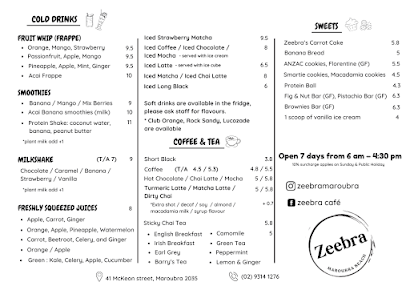 Menu Zeebra Cafe - 2