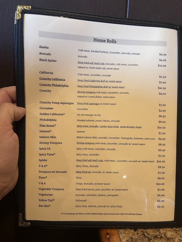 Menu Zen Zen Sushi And Teriyaki - 3
