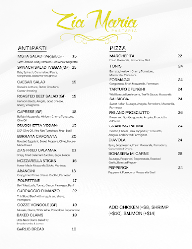 Menu Zia Maria Little Italy - 0