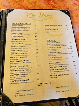 Menu Zia Maria Little Italy - 2