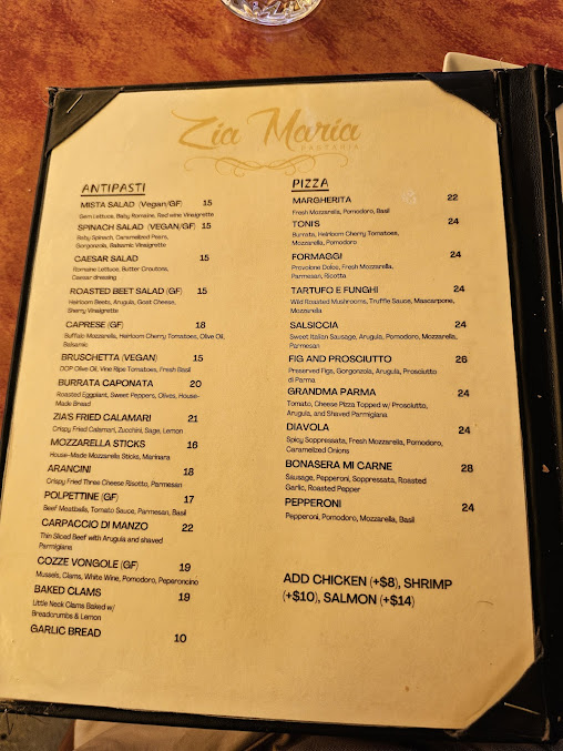 Menu Zia Maria Little Italy - 4
