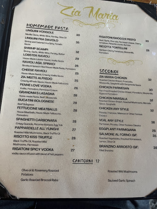 Menu Zia Maria Little Italy - 9