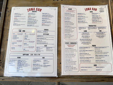 Menu Zona Sur Bar Bistro - 4