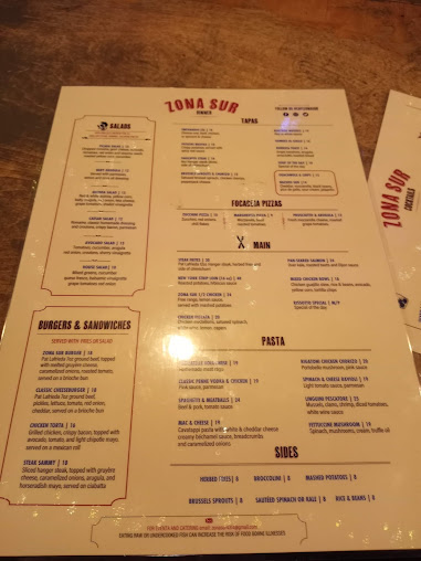 Menu Zona Sur Bar Bistro - 6