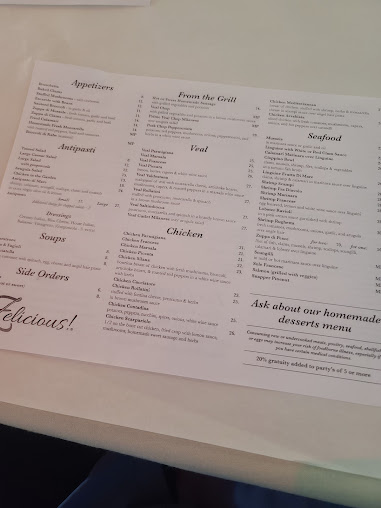 Menu Zuccarellis Italian Restaurant And Bar - 2