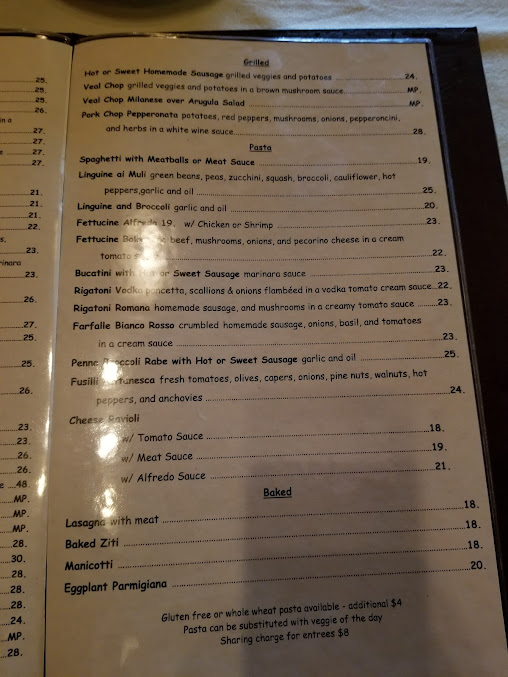 Menu Zuccarellis Italian Restaurant And Bar - 9